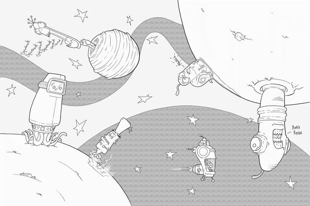 Space Coloring Book_Inside Page Space Coloring Book_Inside Page