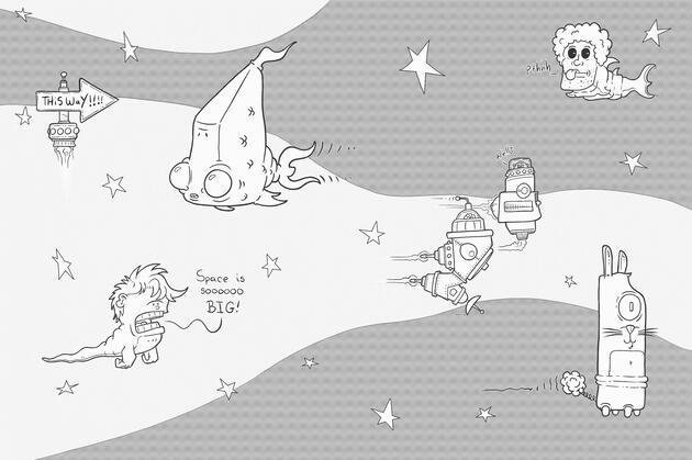 Space Coloring Book_Inside Page Space Coloring Book_Inside Page