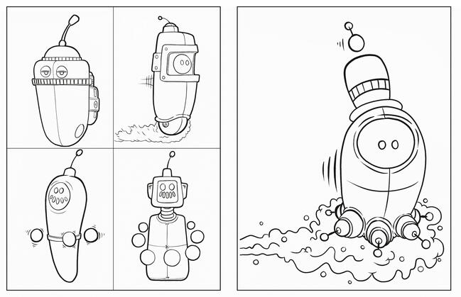 Robots Coloring Book_insidePage Robots Coloring Book_insidePage